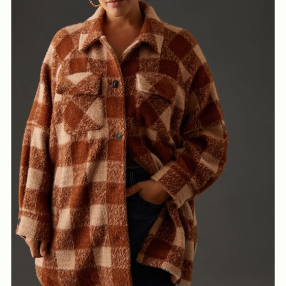 Anthropologie Greylin Longline Shacket Coat Shirt Jacket - Picture 3 of 8